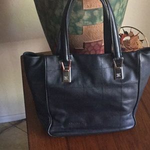 CHANEL chocolate bar leather bag